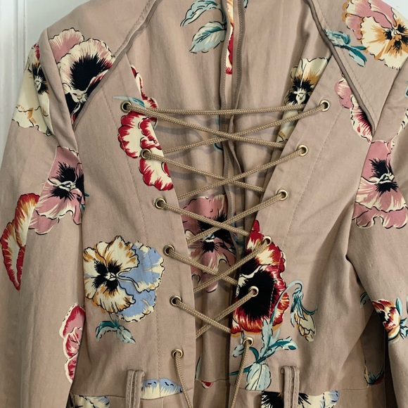 Elevenses statement trench coat with corset back size 12 - Picture 4 of 8